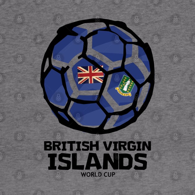 British Virgin Islands Football Country Flag by KewaleeTee